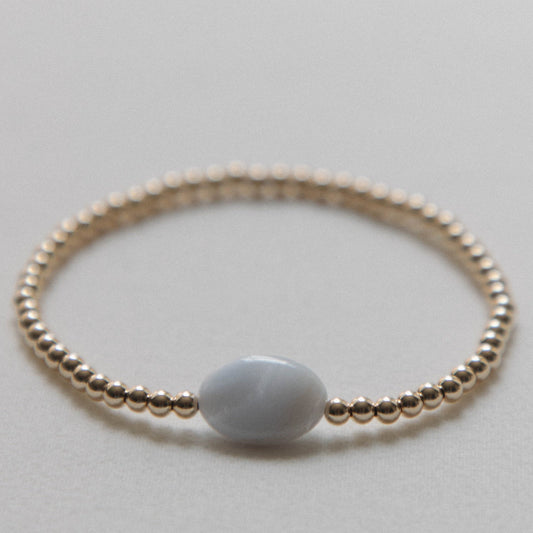 blue lace agate oval centered bracelet laguna bohemia