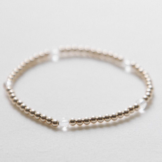 laguna bohemia Clear Quartz connect the dots bracelet