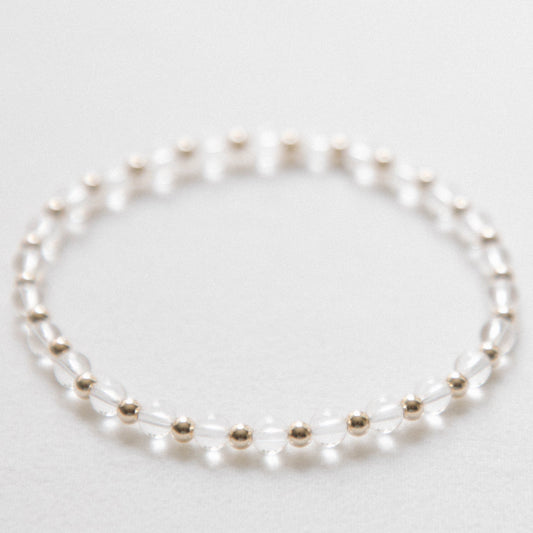 laguna bohemia Clear Quartz intentions bracelet
