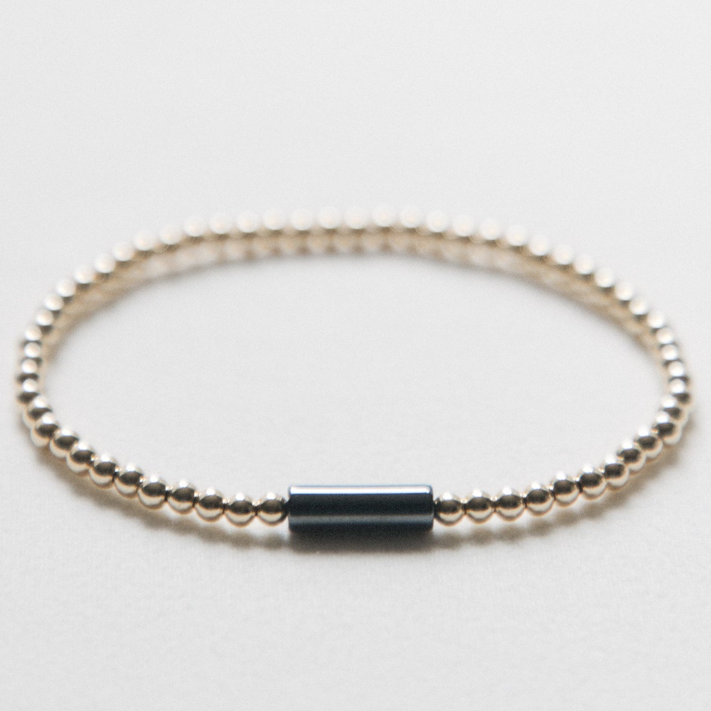 dark hematite tube bracelet laguna bohemia