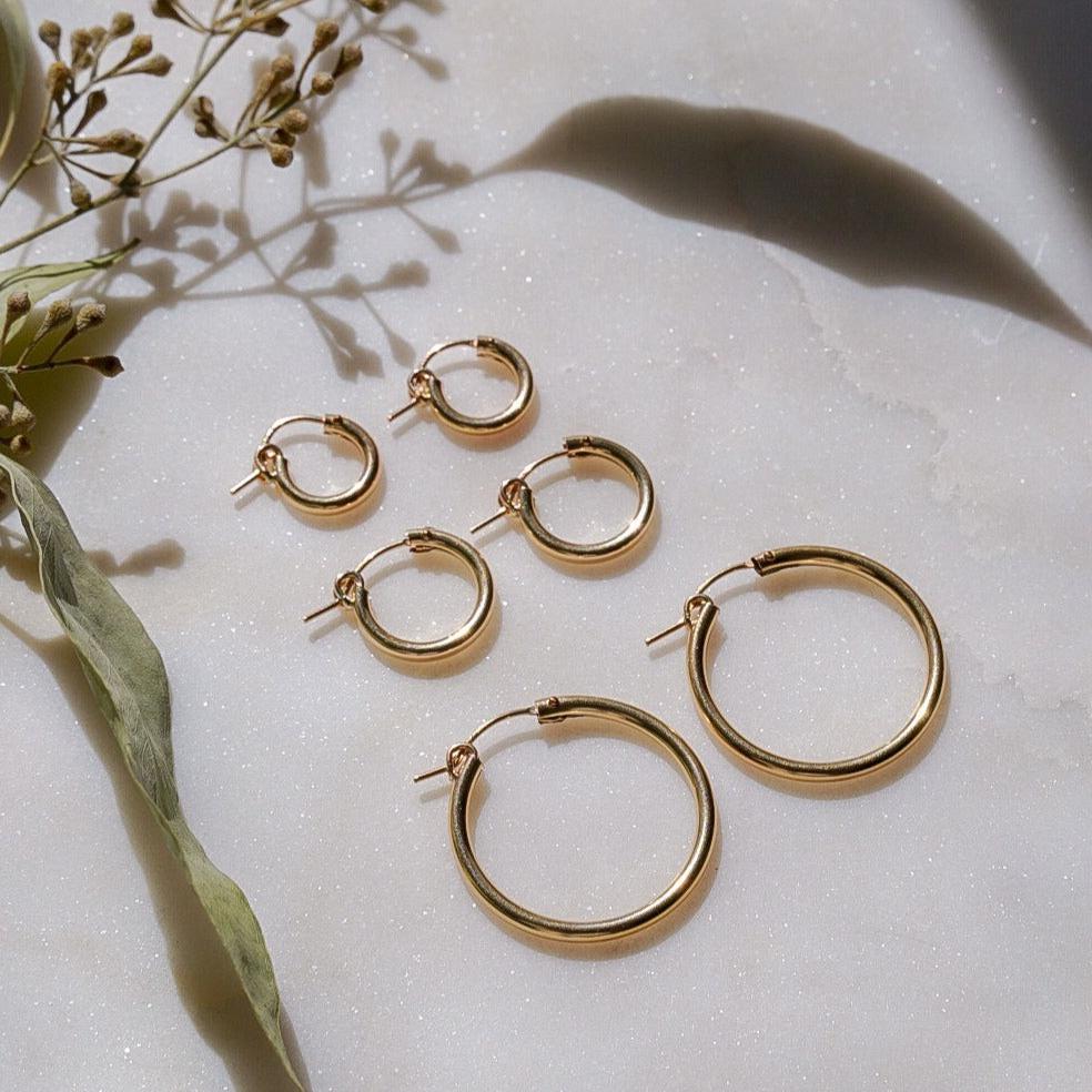 laguna bohemia hoops sterling silver and gold filled