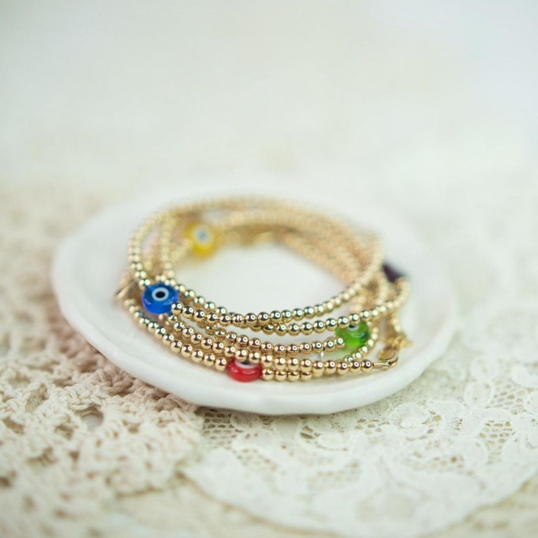 Glass Evil Eye Bracelet