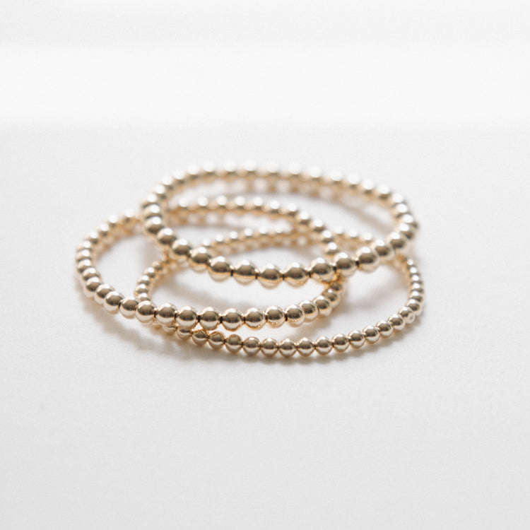 Plain Golds Bracelet Stacks