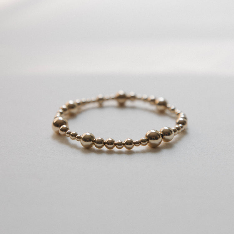 Plain Gold Bracelets with Bubbles