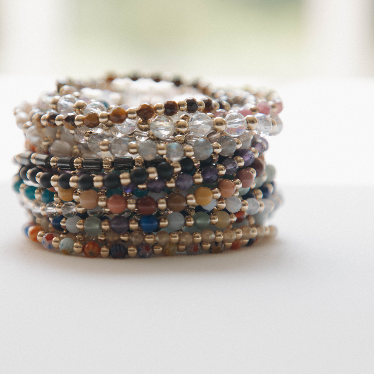 Laguna Bohemia bracelet stack semi precious