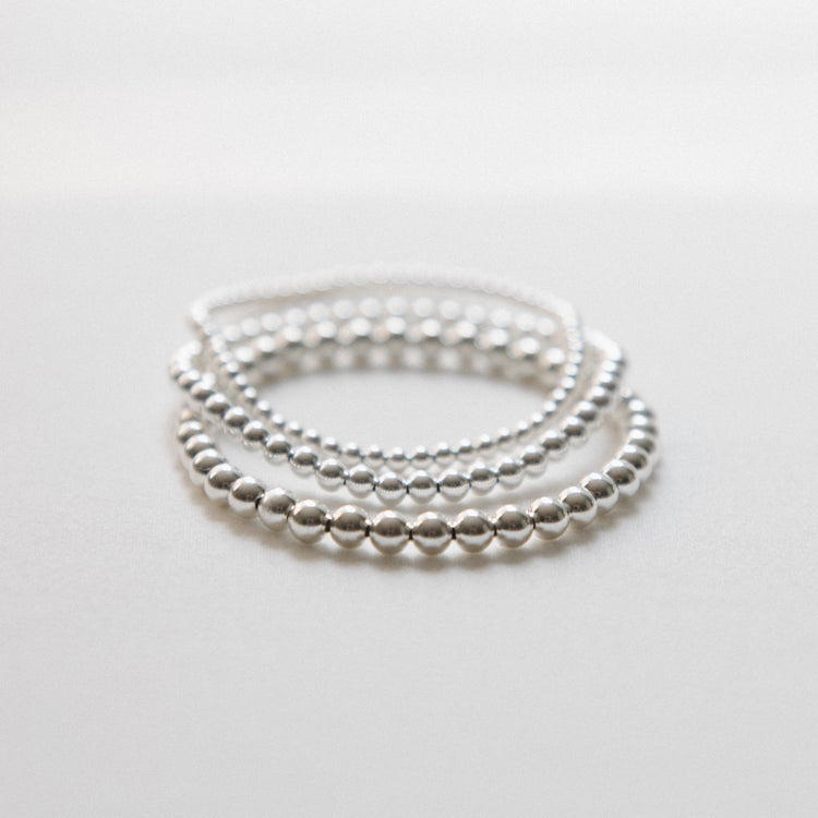 sterling silver stack bracelets