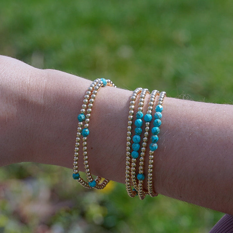 Laguna Bohemia Turquoise bracelets on wrists