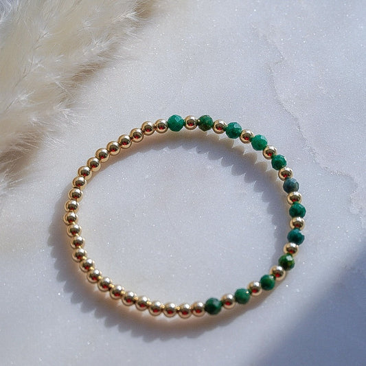 Emerald Half and Half 4mm Bracelet