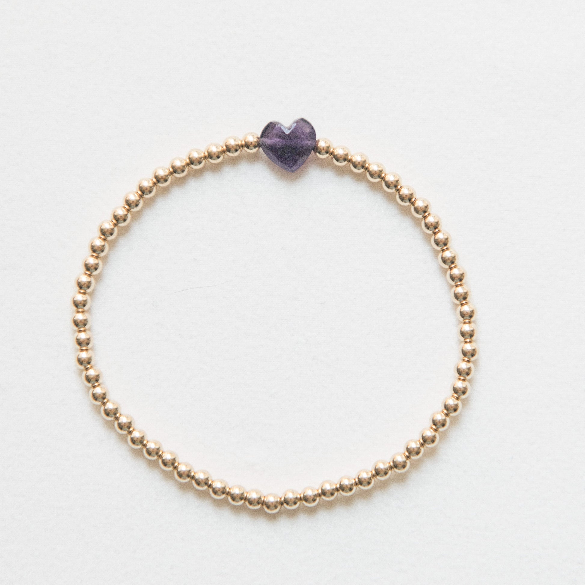 laguna bohemia amethyst heart bracelet