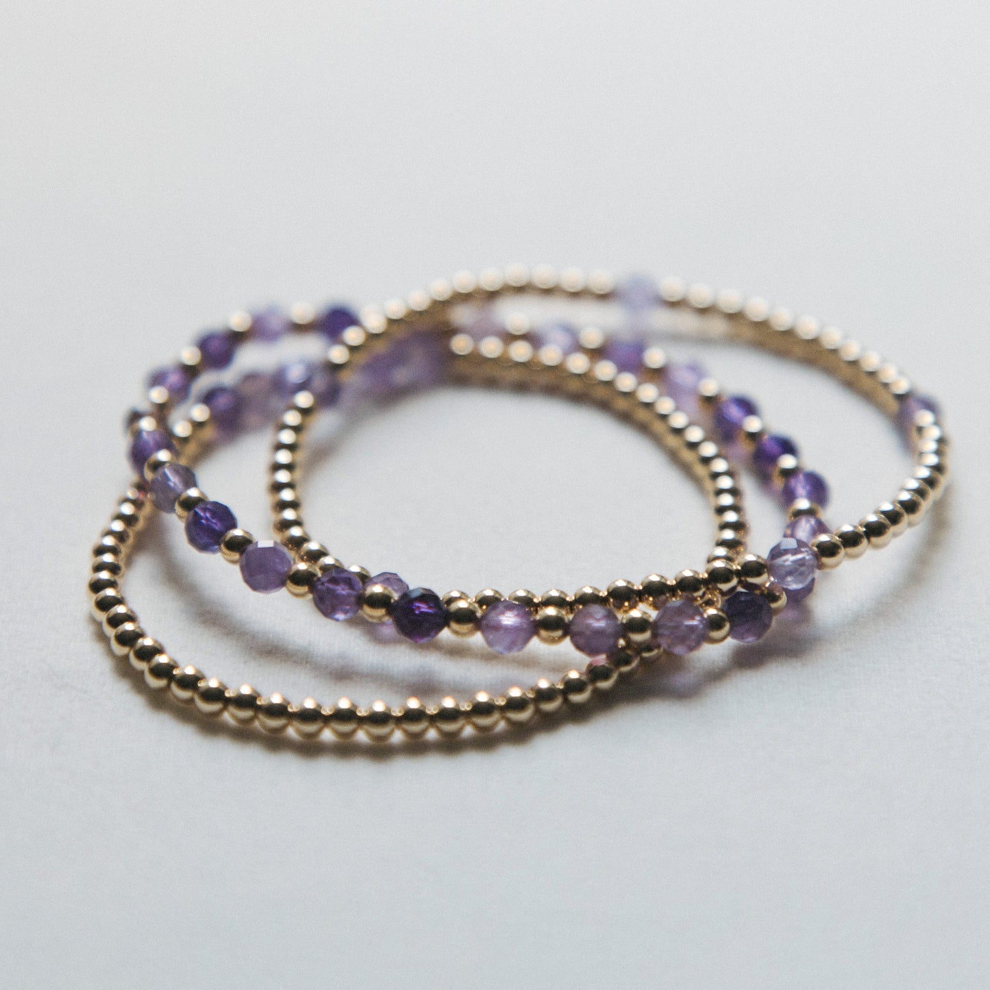 Amethyst Journey Stack - 3 Bracelet Set