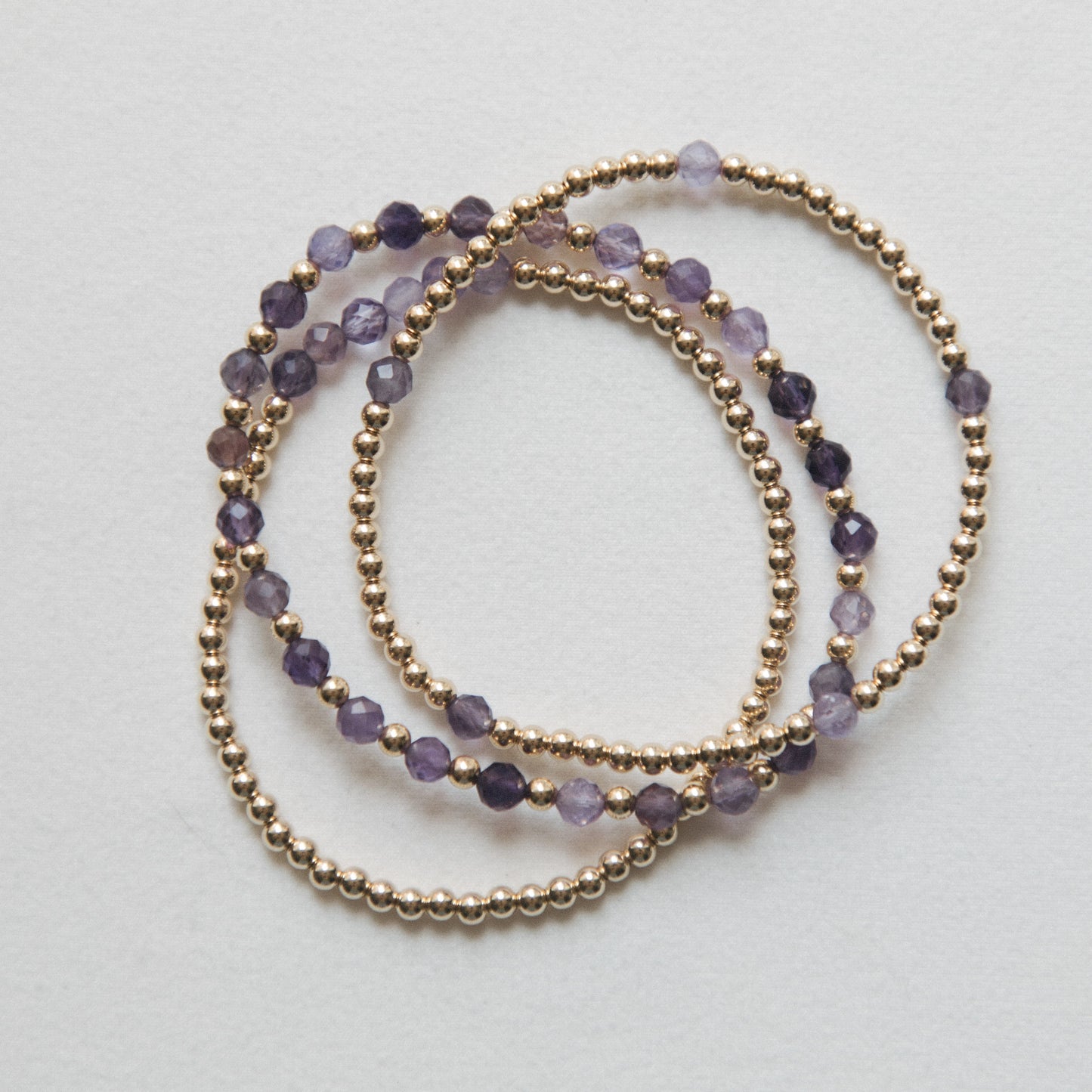 Amethyst Journey Stack - 3 Bracelet Set