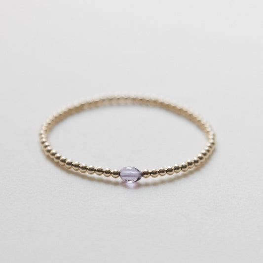 amethyst tube bracelet