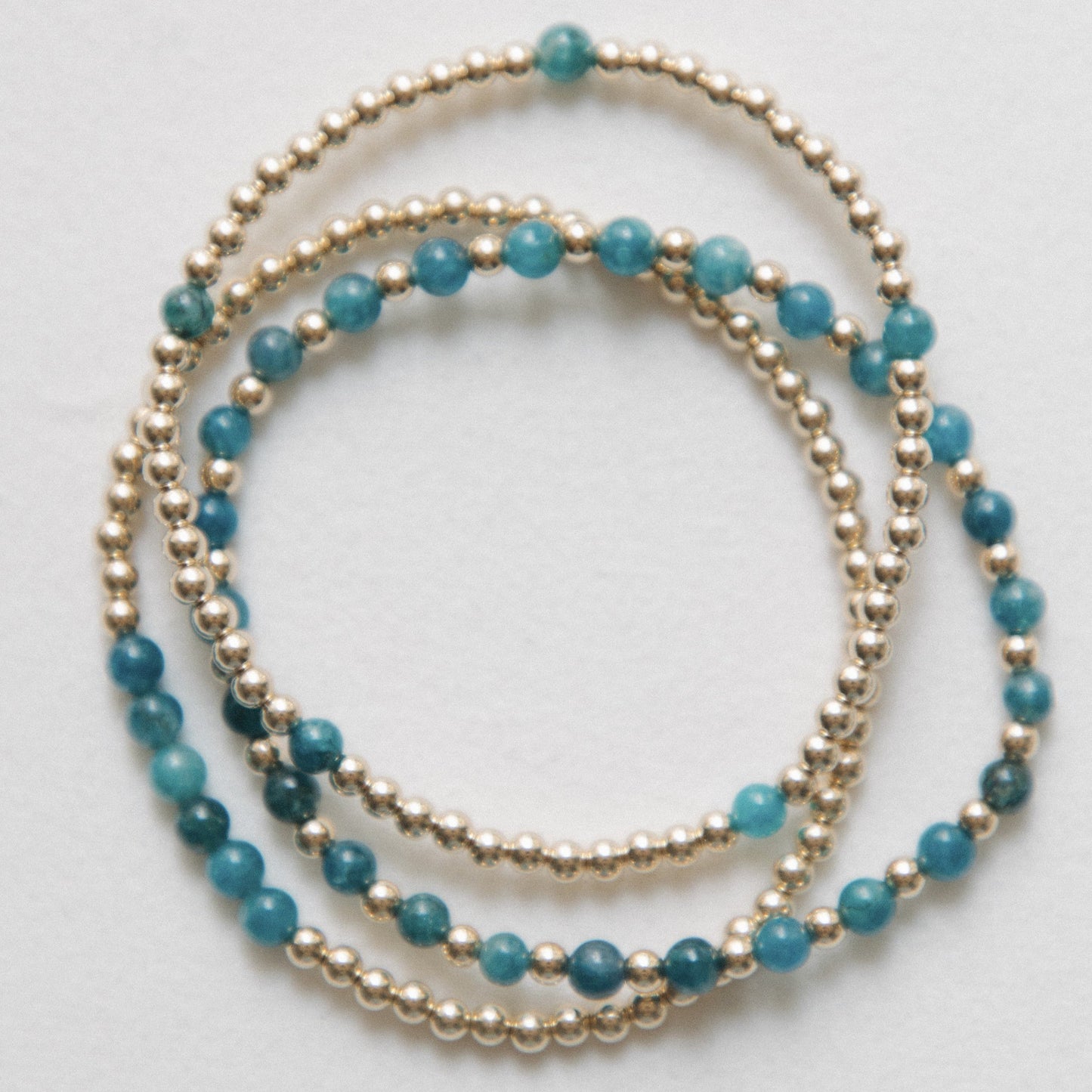 apatite stack bundle bracelet set