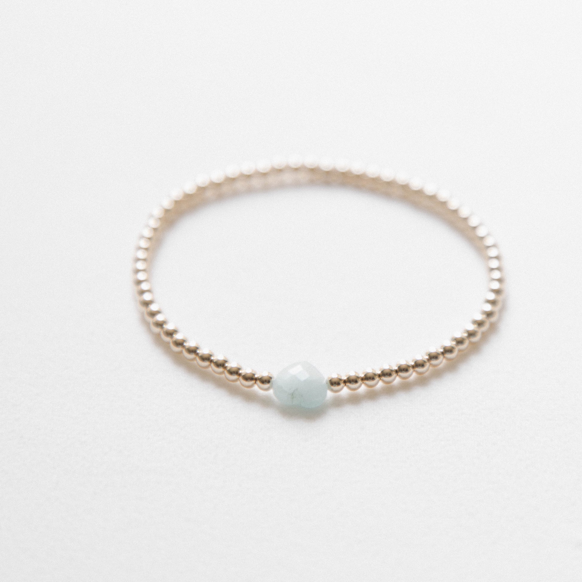 laguna bohemia aquamarine heart bracelet
