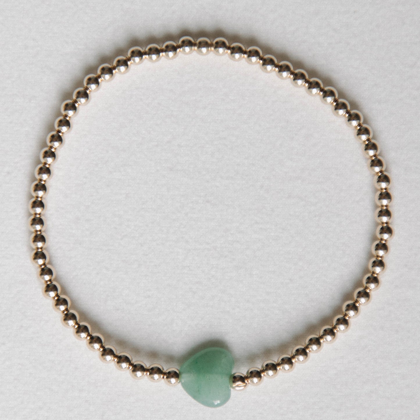 Light Aventurine - Heart Bracelet