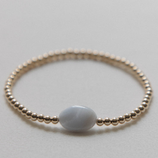 blue lace agate oval centered bracelet laguna bohemia