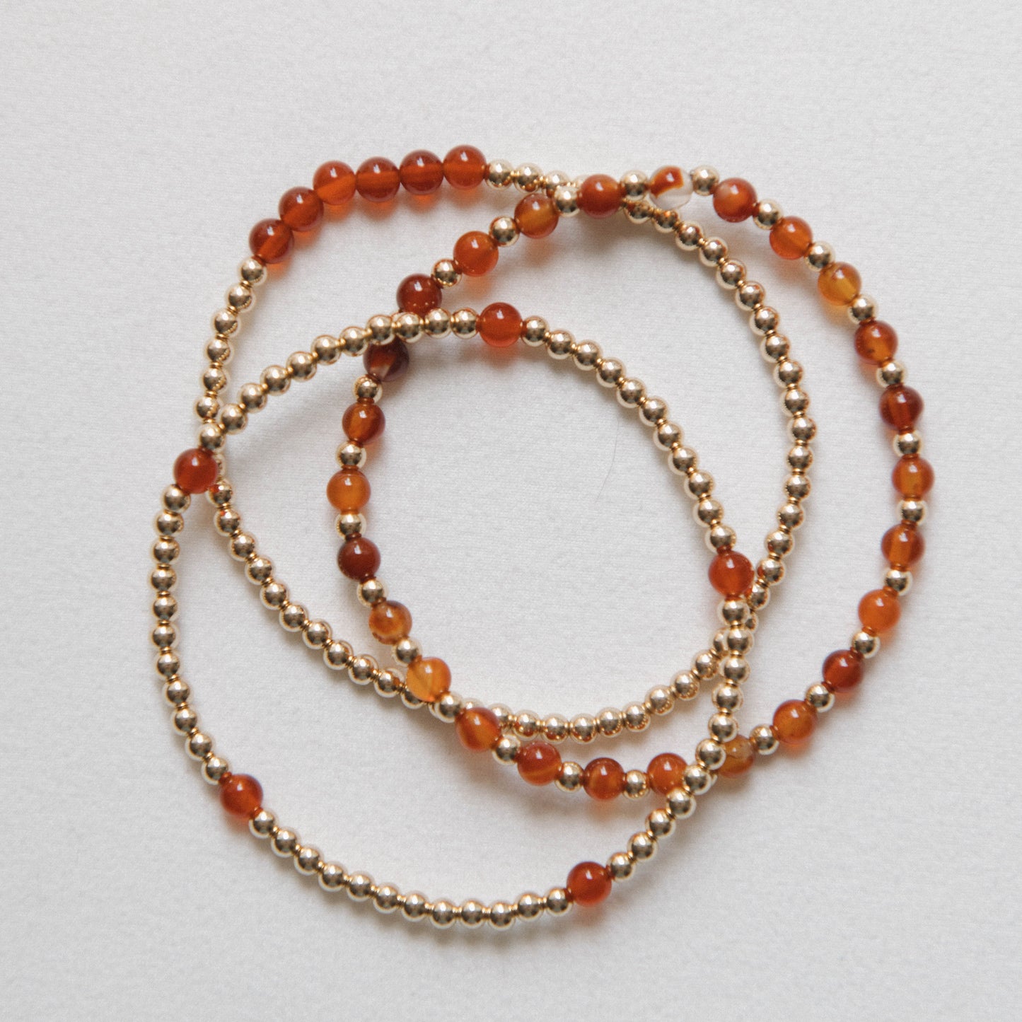 Carnelian Journey Stack - 3 Bracelet Set