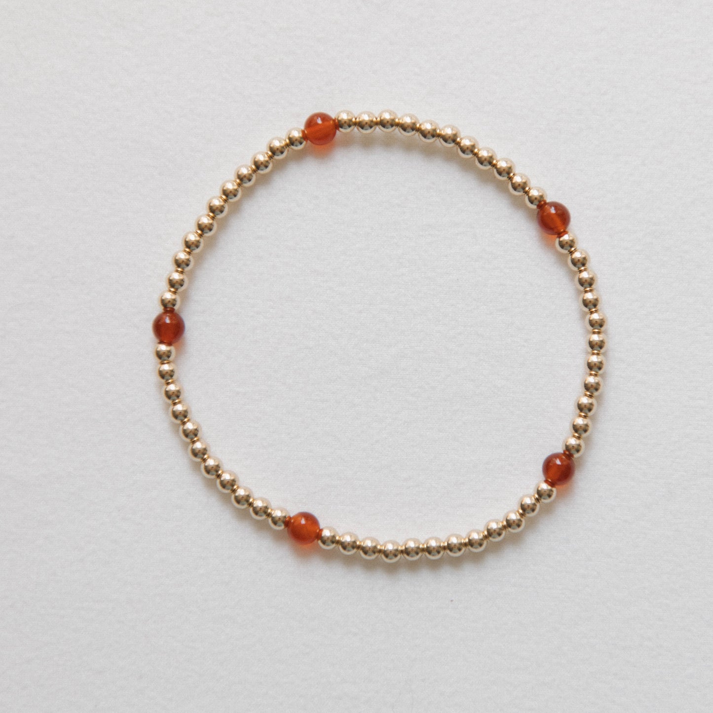 Carnelian - Connect the Dots Bracelet