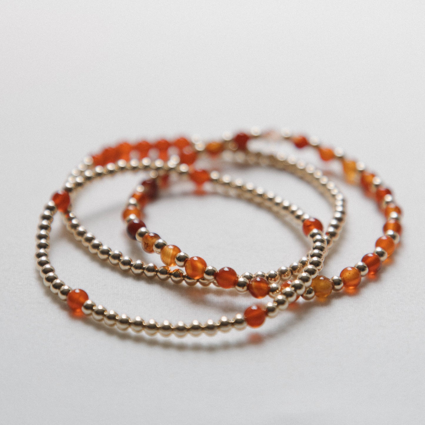 Carnelian Journey Stack - 3 Bracelet Set