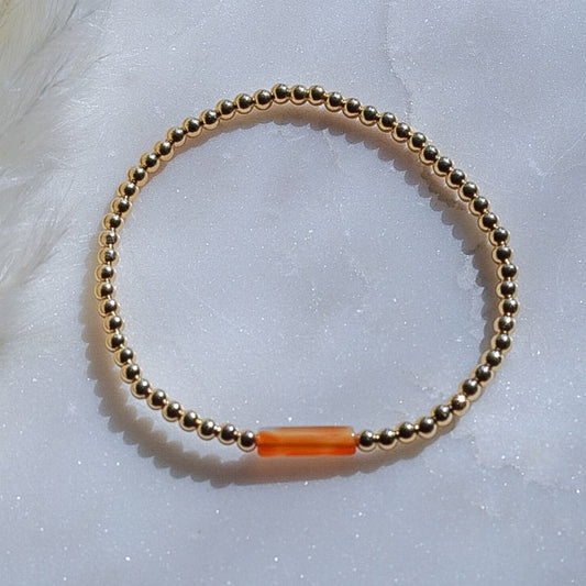 Carnelian - Tube Bracelet