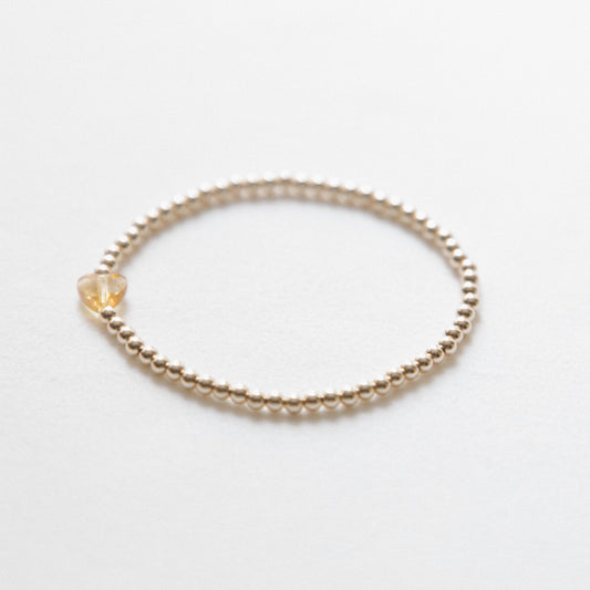 Citrine - Heart Bracelet