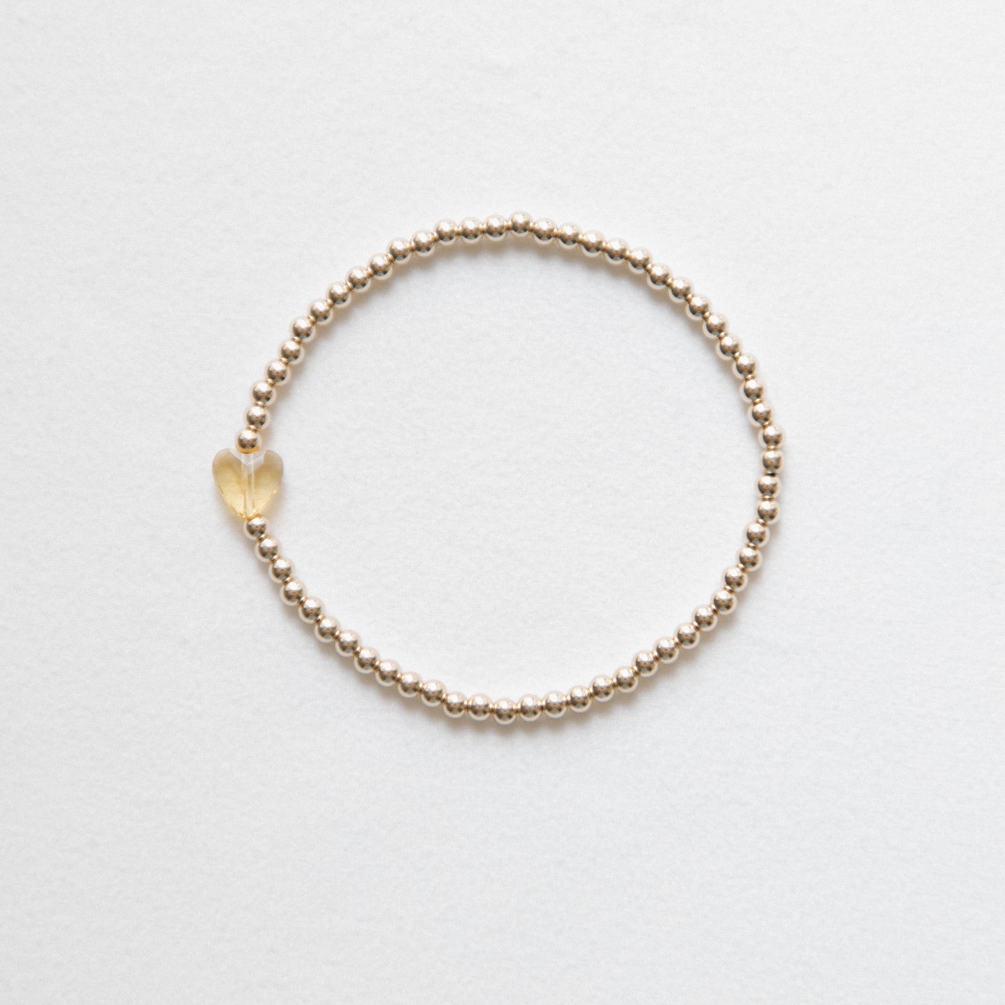 Citrine - Heart Bracelet