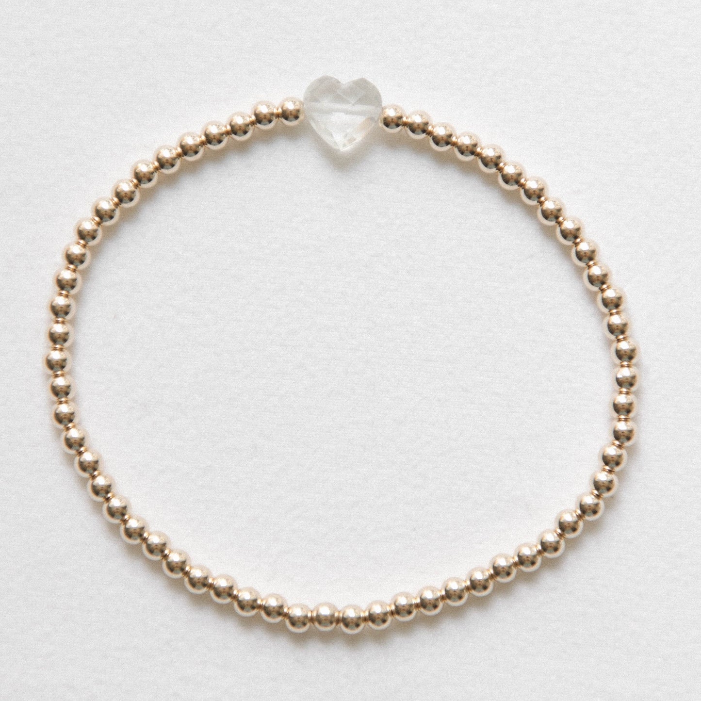 laguna bohemia Clear Quartz heart  bracelet 