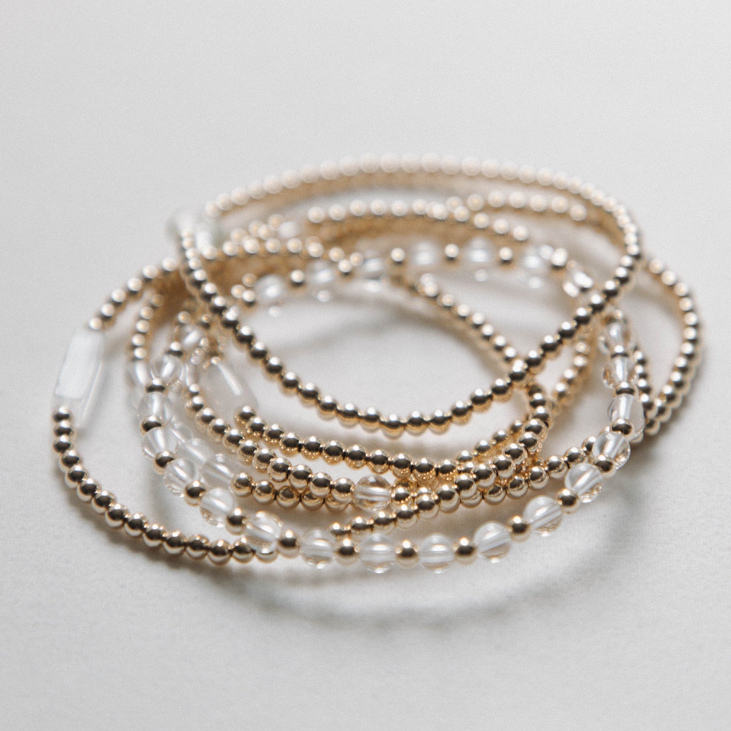 laguna bohemia Clear Quartz bracelet stack