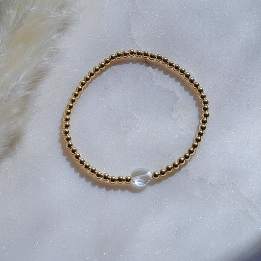 Clear Quartz - Oval Centered Bracelet