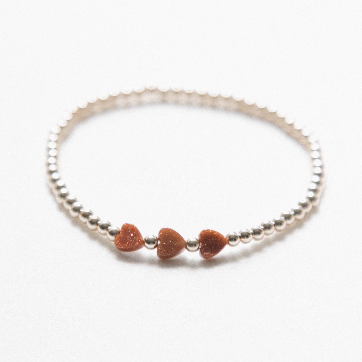 Goldstone Hearts - Connect the Dots Bracelet