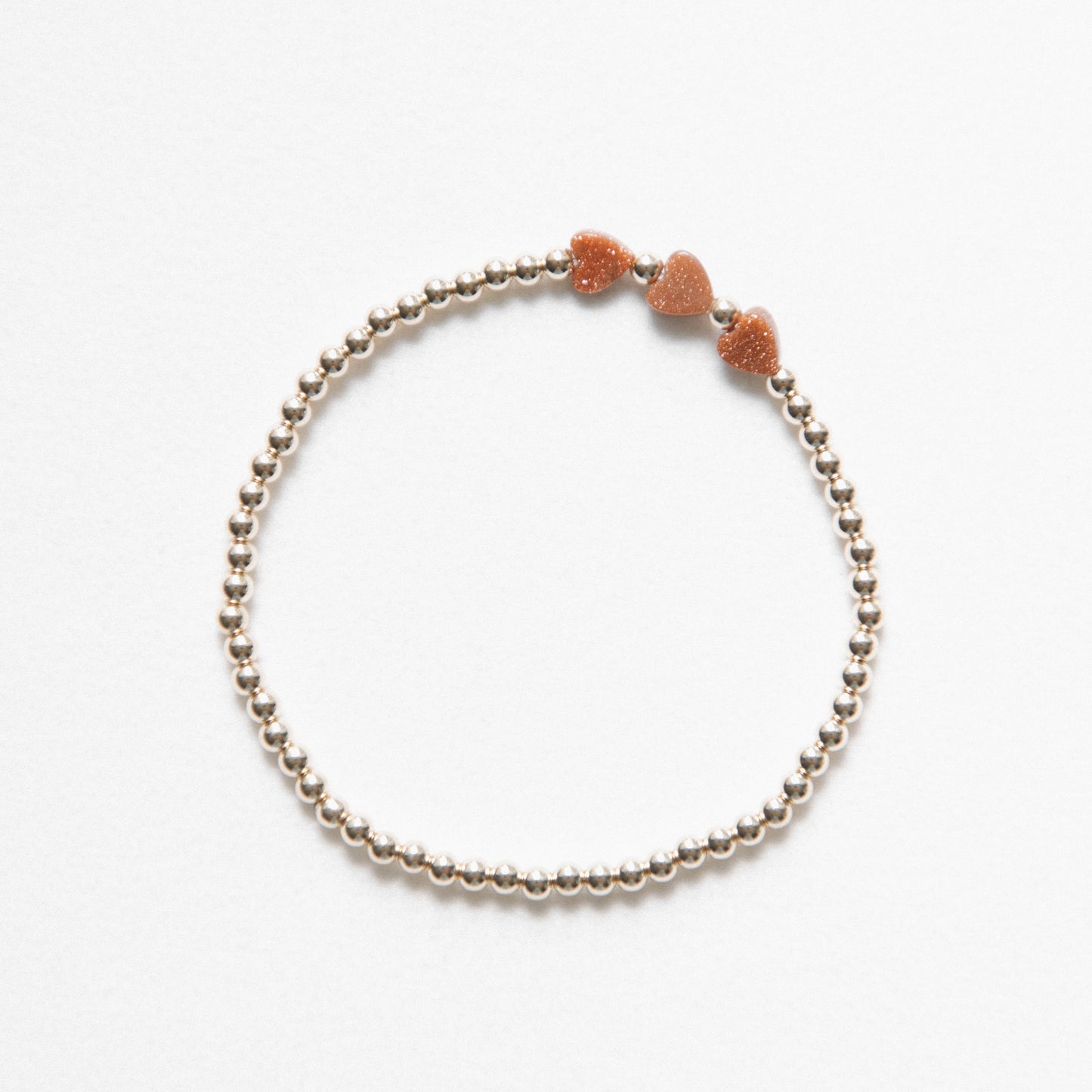 Goldstone Hearts - Connect the Dots Bracelet