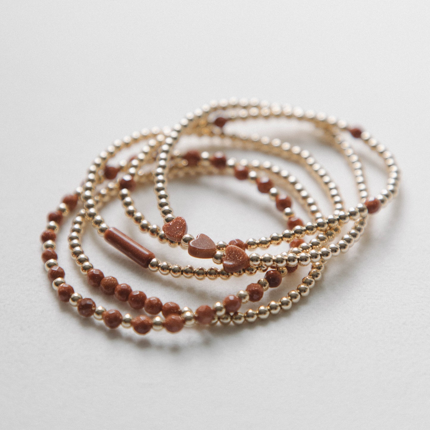 Goldstone - Connect the Dots Bracelet