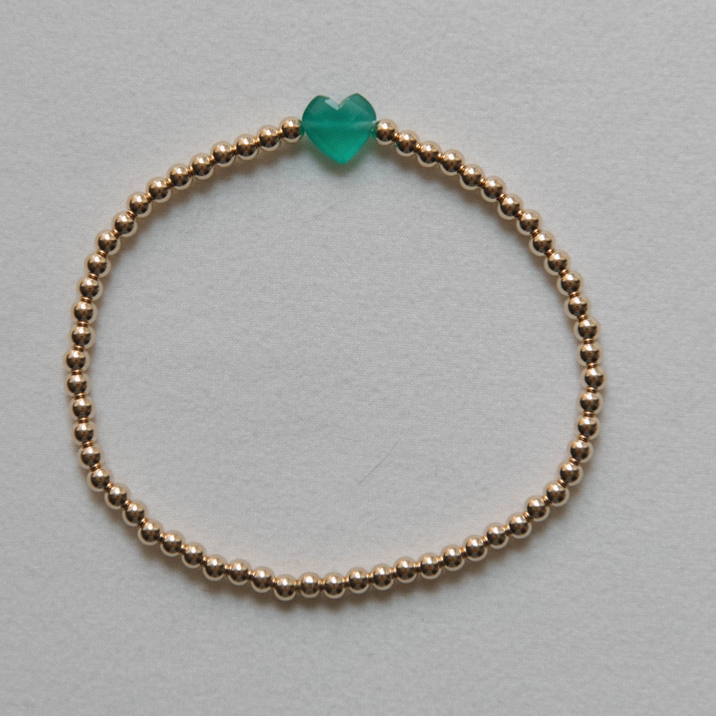 Green Onyx - Heart Bracelet