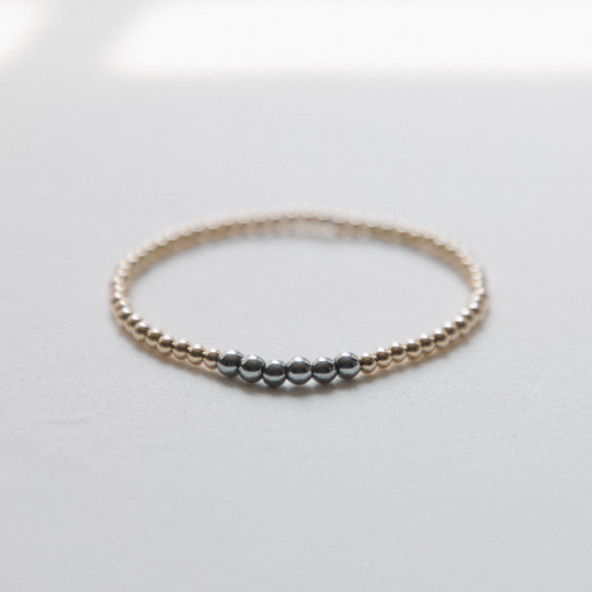 Hematite Silver - Path Bracelet