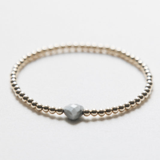 laguna bohemia howlite heart bracelet