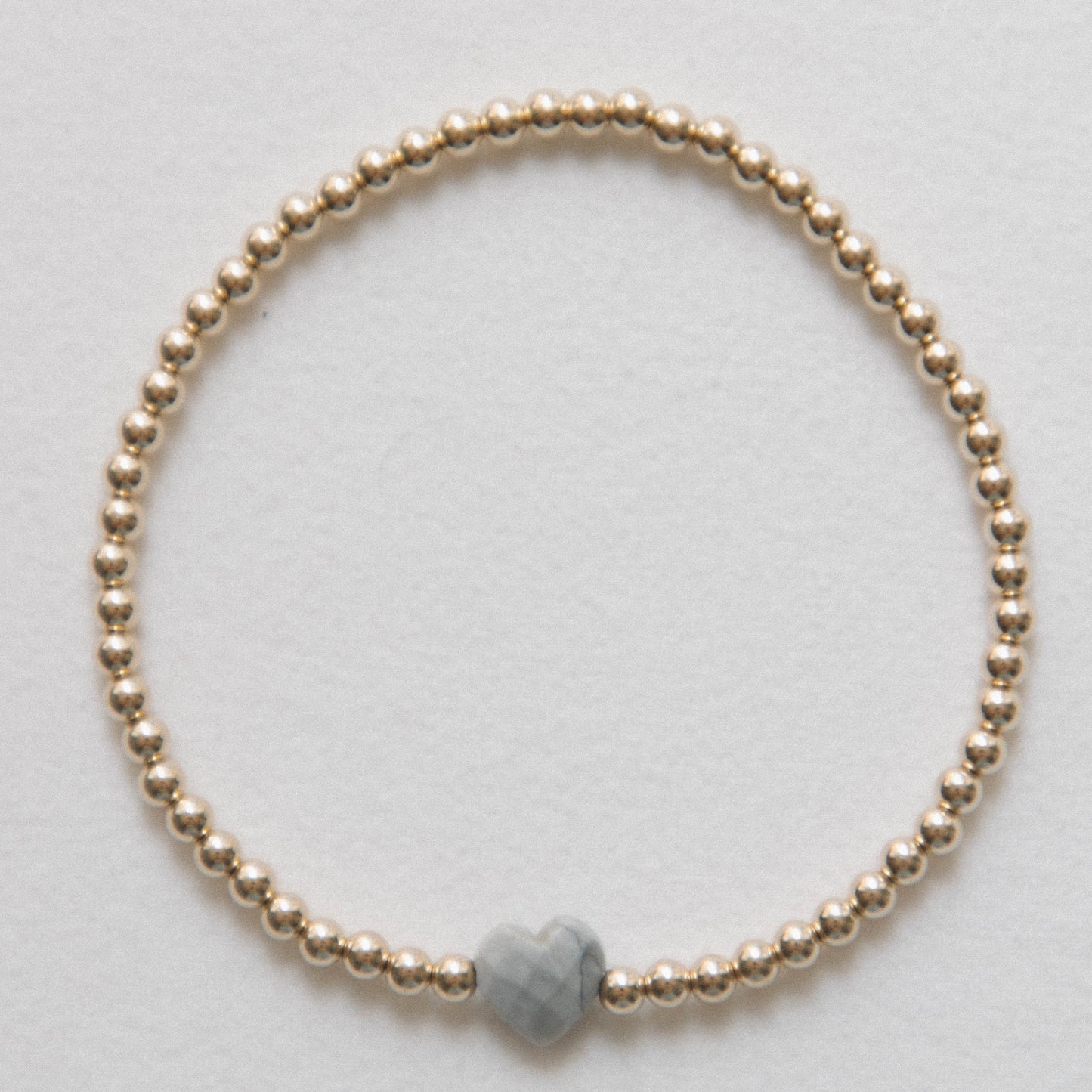 laguna bohemia howlite heart bracelet