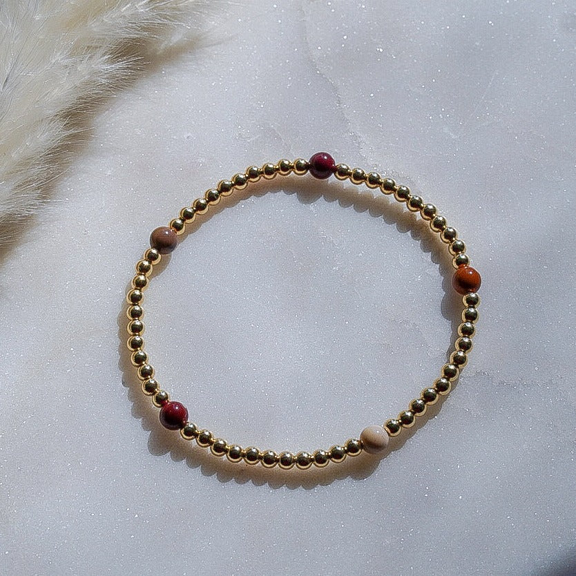 Mookaite - Connect the Dots Bracelet