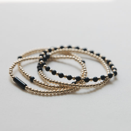 Onyx - Journey Stack - 3 Bracelet Set