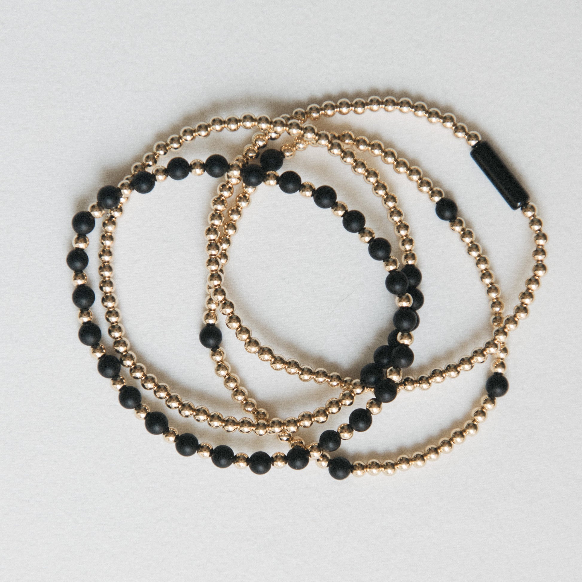 laguna bohemia onyx bracelet stack