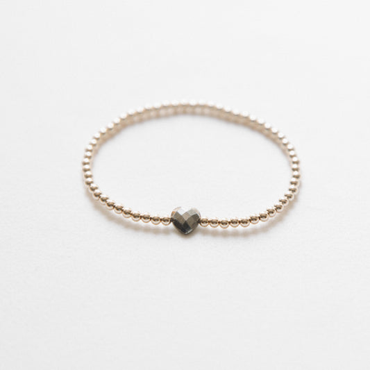 Pyrite - Heart  Bracelet