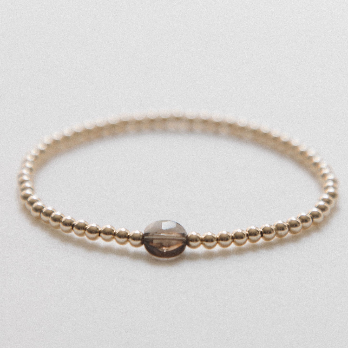 smokey quartz centered round laguna bohemia bracelet