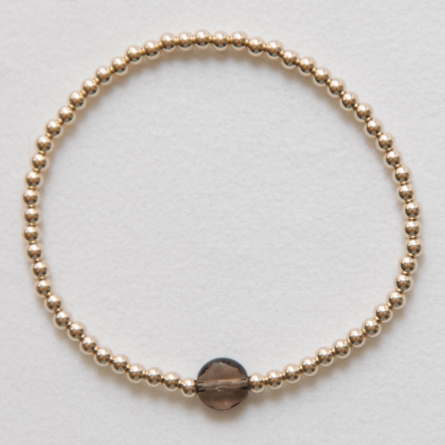 smokey quartz centered round laguna bohemia bracelet