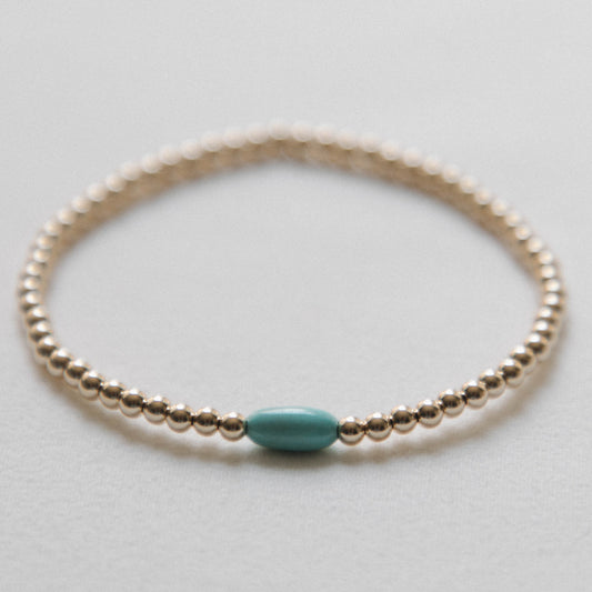 turquoise tube bracelet