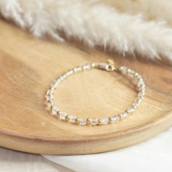 Clear quartz bracelet - intentions